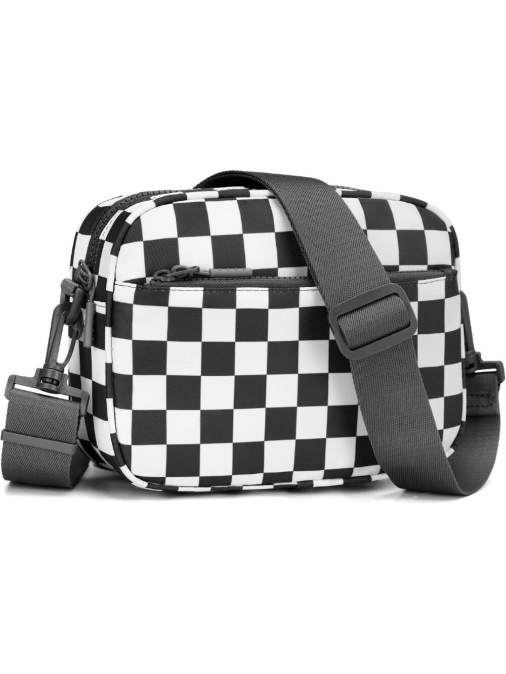 Trendy Small Checkered Crossbody Bag for Women | Cute Shoulder Handbag with Wide